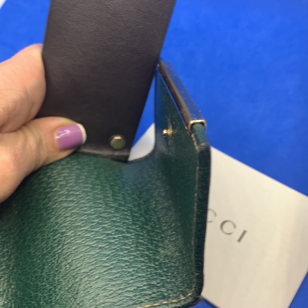 Gucci Vintage Green and Brown key holder‎ wallet - Picture 4 of 9